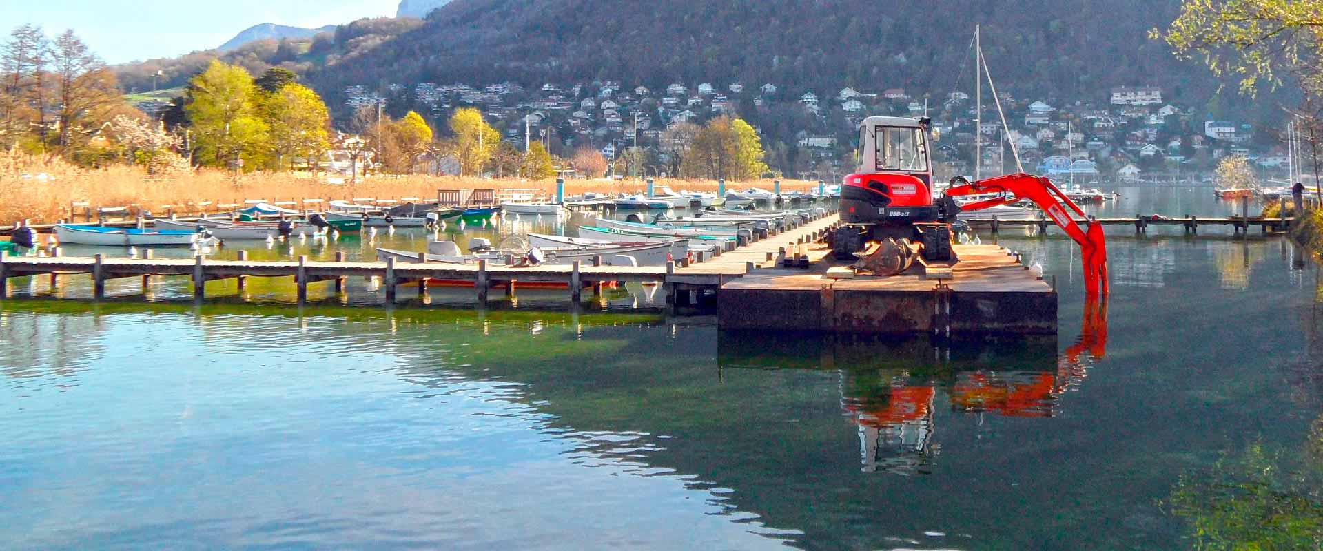 Location de pelles, de châssis flottants, d'aspiro drageuse avec chauffeurs