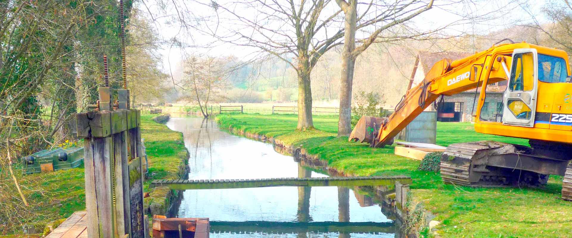 Réfection de bassin, de digue, de lavoir, Vannage d'étang,de pont, de moulin